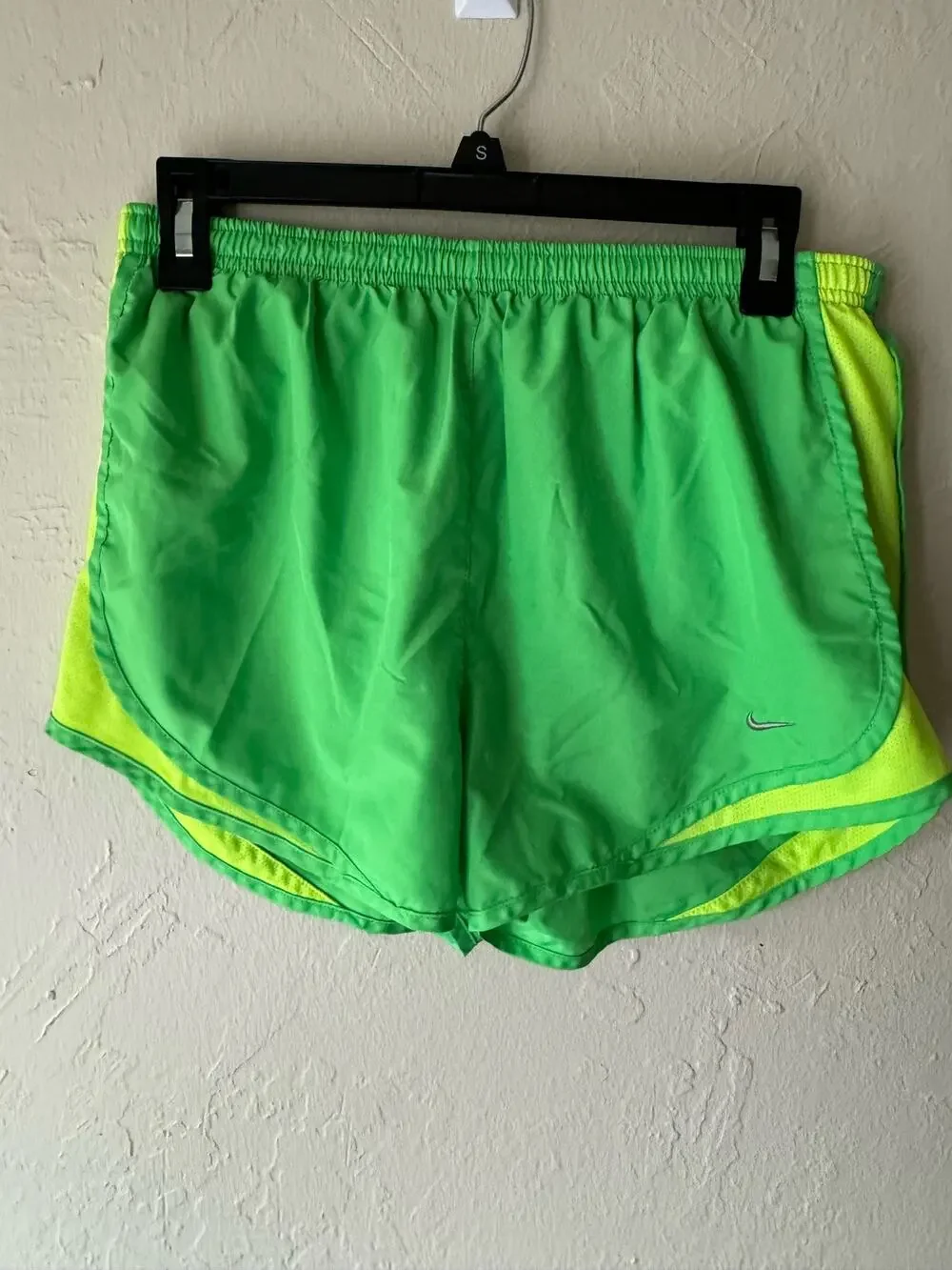 Nike Women's Dri Fit Lime Green Shorts Size M